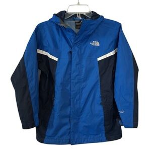 The North Face  hyvent boy’s blue Black windbreaker Jacket raincoat 10 / 12 Med
